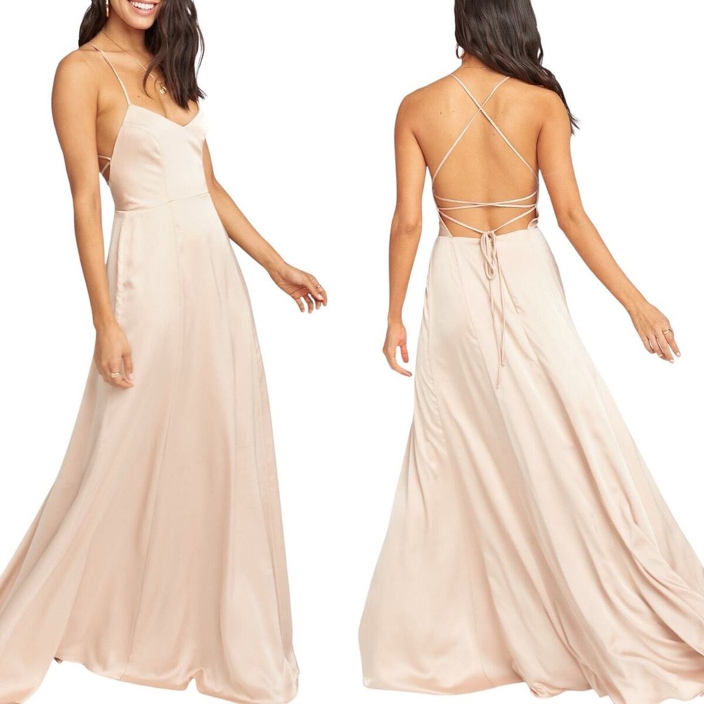 Show Me Your Mumu Godshaw Goddess Gown Champagne - Sz MEDIUM